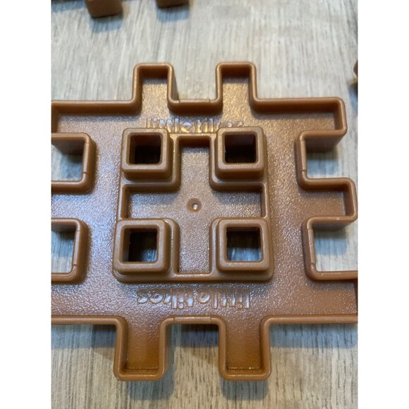 21 Pcs Little Tykes 3211G Waffle Barn Silo Replacement Blocks Brown Green Orange - Picture 3 of 6